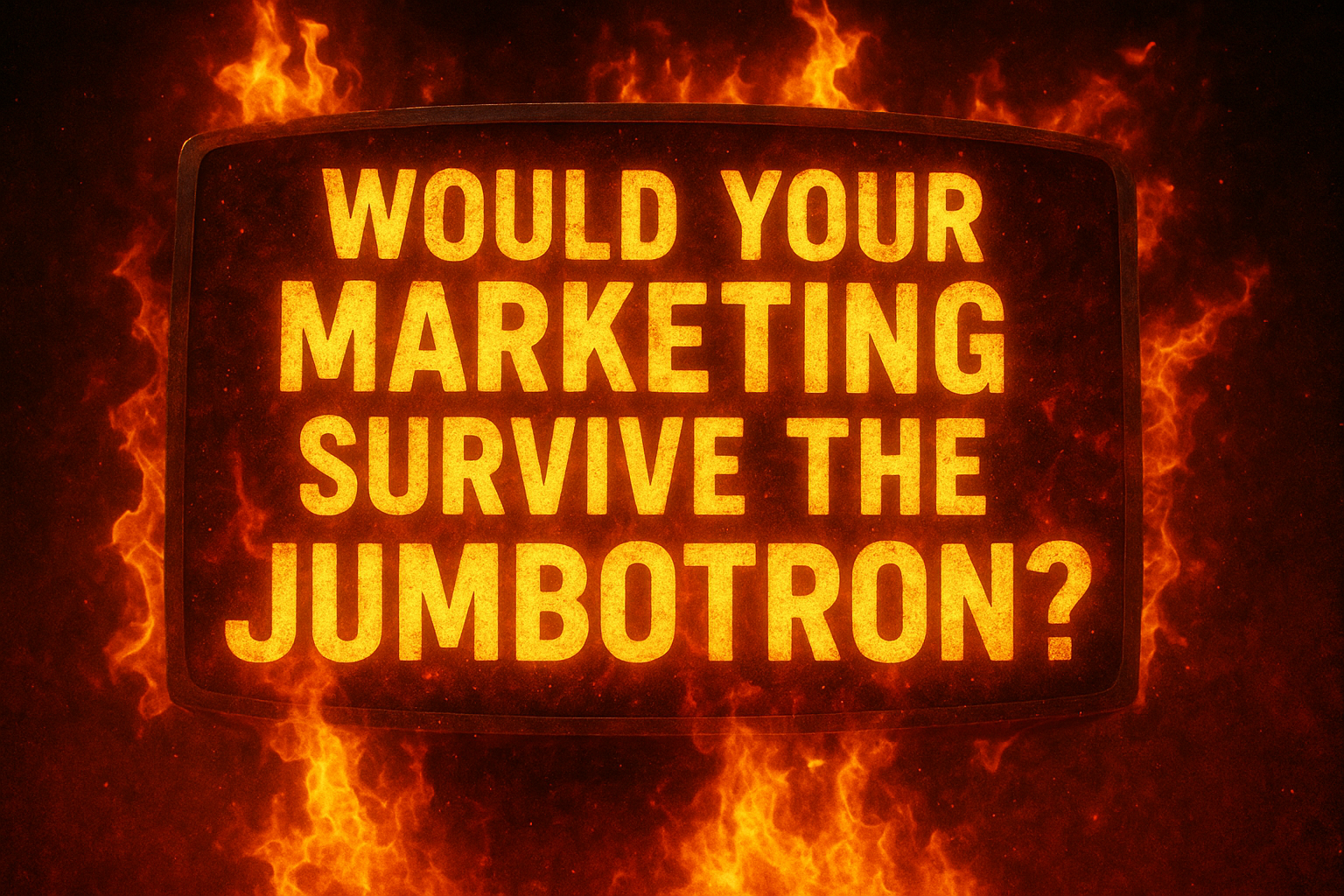 Would your marketing survive the Jumbotron?